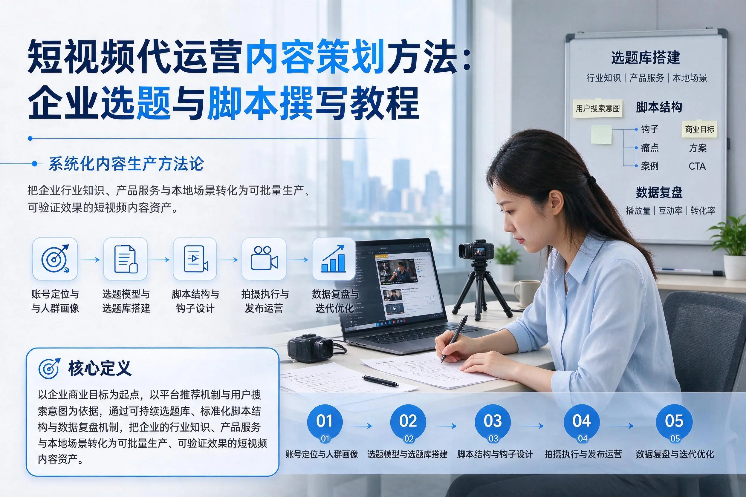 短视频代运营内容策划方法：赣州企业选题与脚本撰写教程