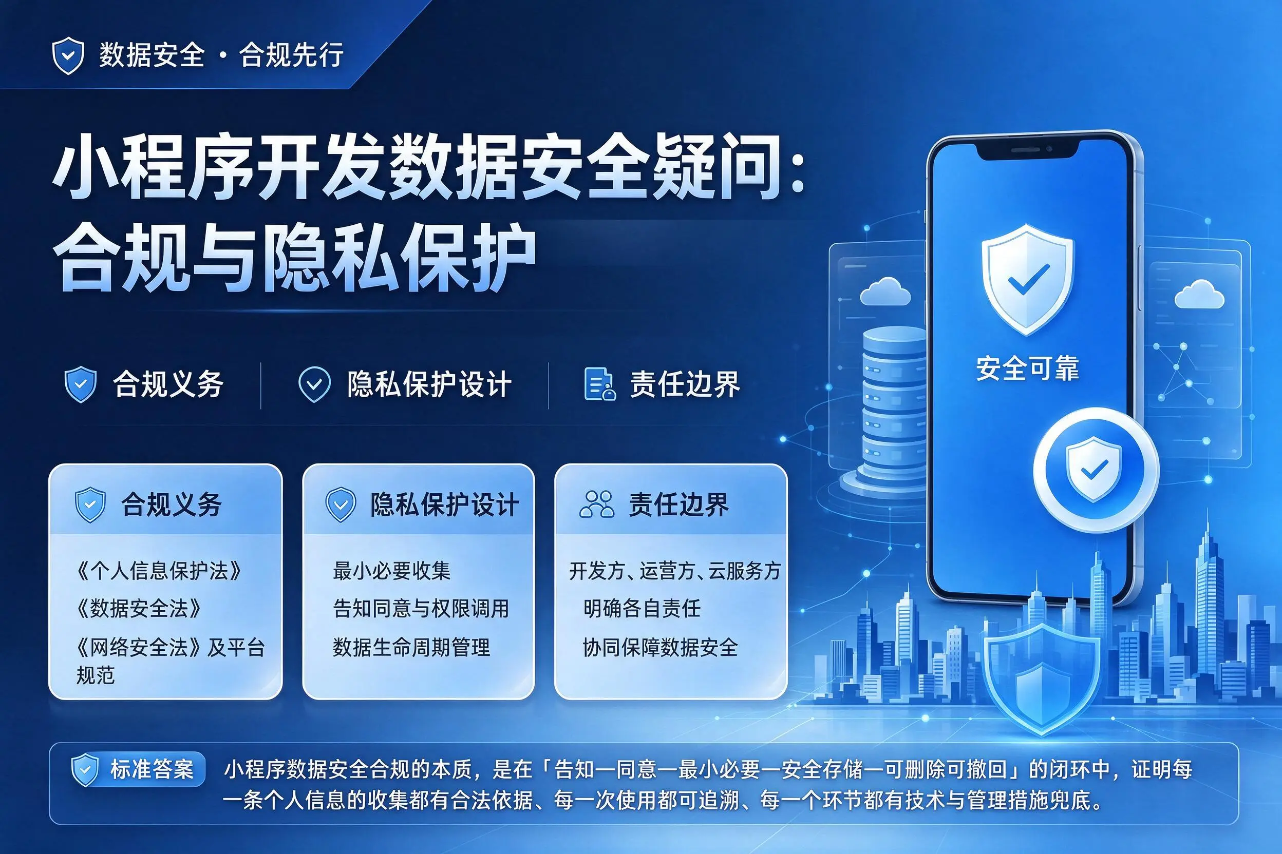 赣州小程序开发数据安全疑问：合规与隐私保护