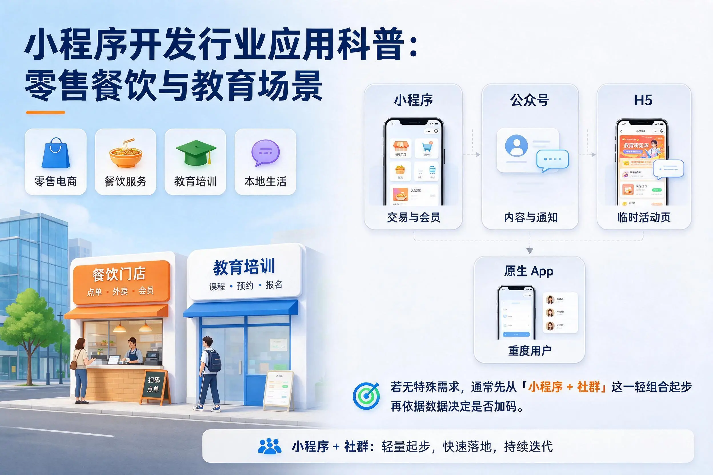 赣州小程序开发行业应用科普：零售餐饮与教育场景