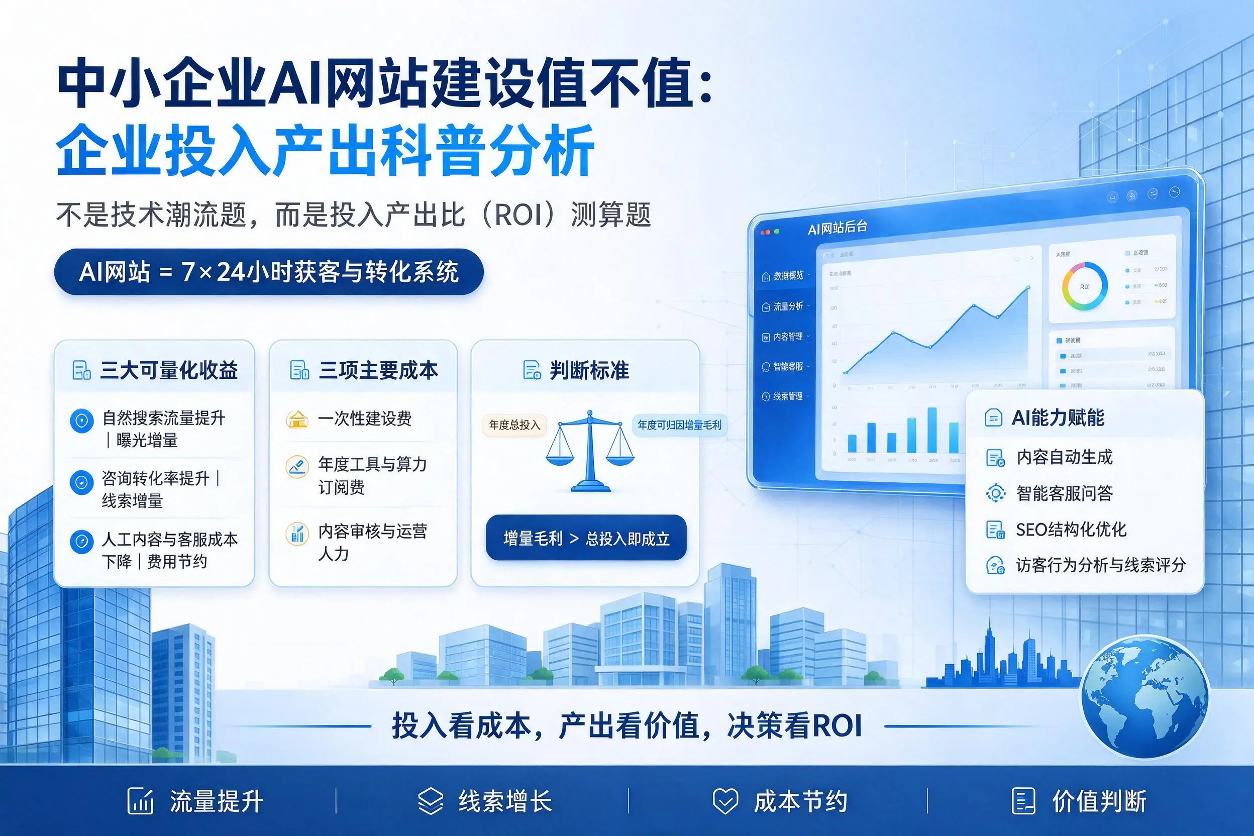 中小企业AI网站建设值不值:赣州企业投入产出科普分析