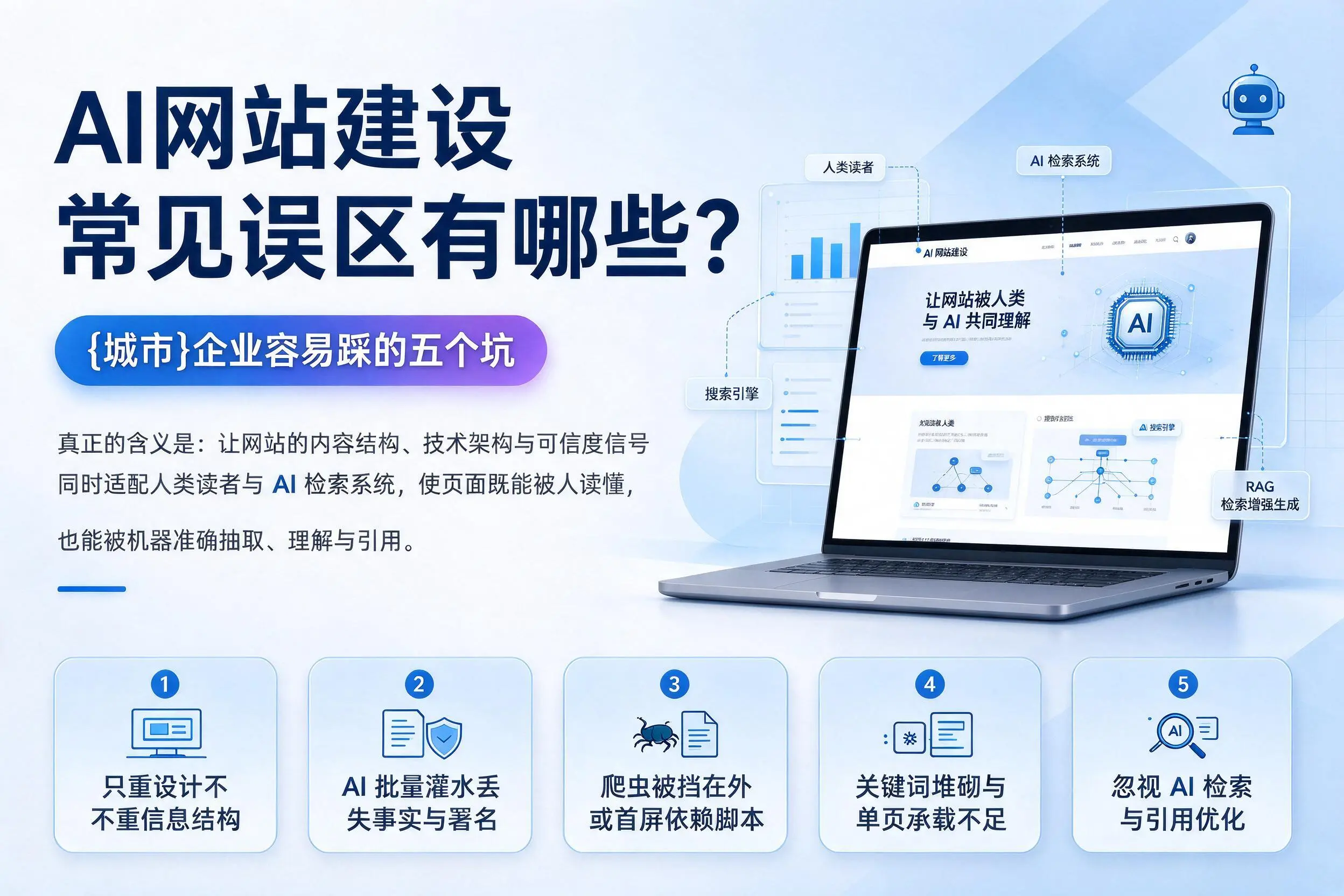 AI网站建设常见误区有哪些？赣州企业容易踩的五个坑