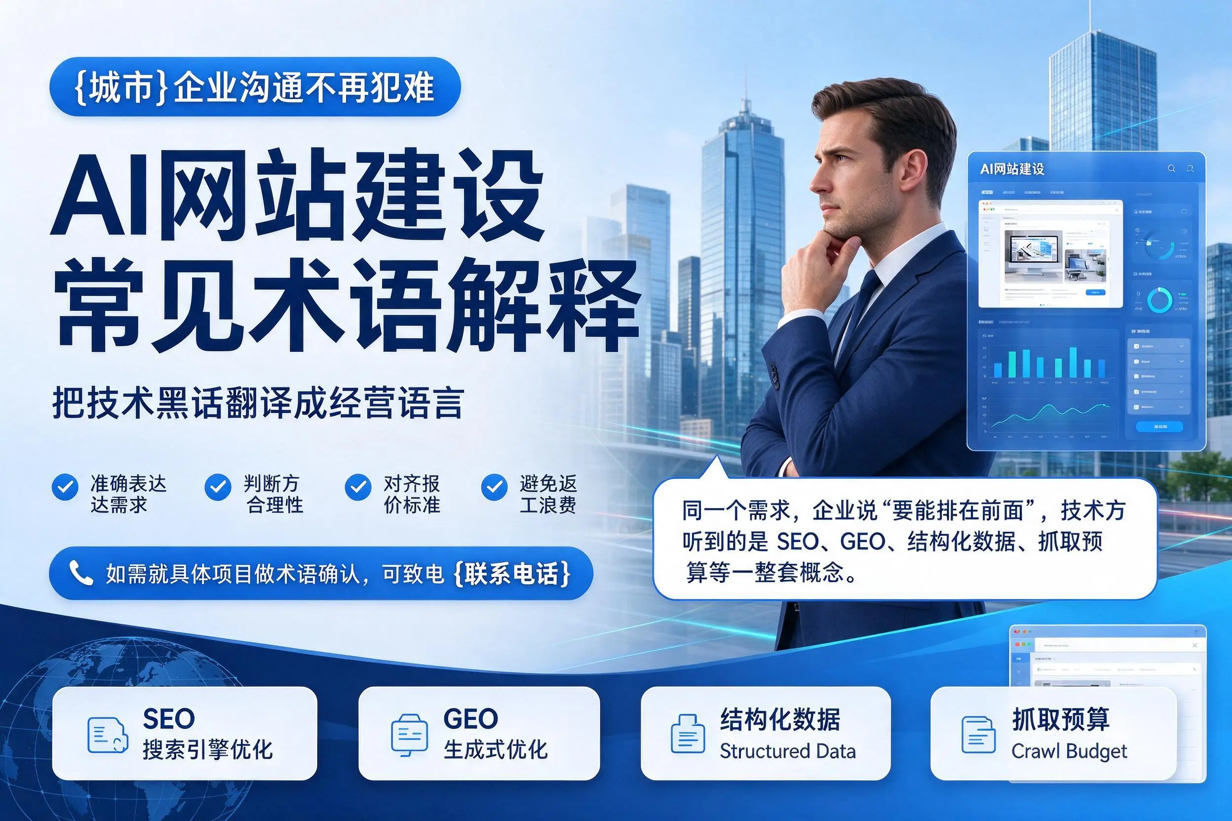 AI网站建设常见术语解释,赣州企业沟通不再犯难
